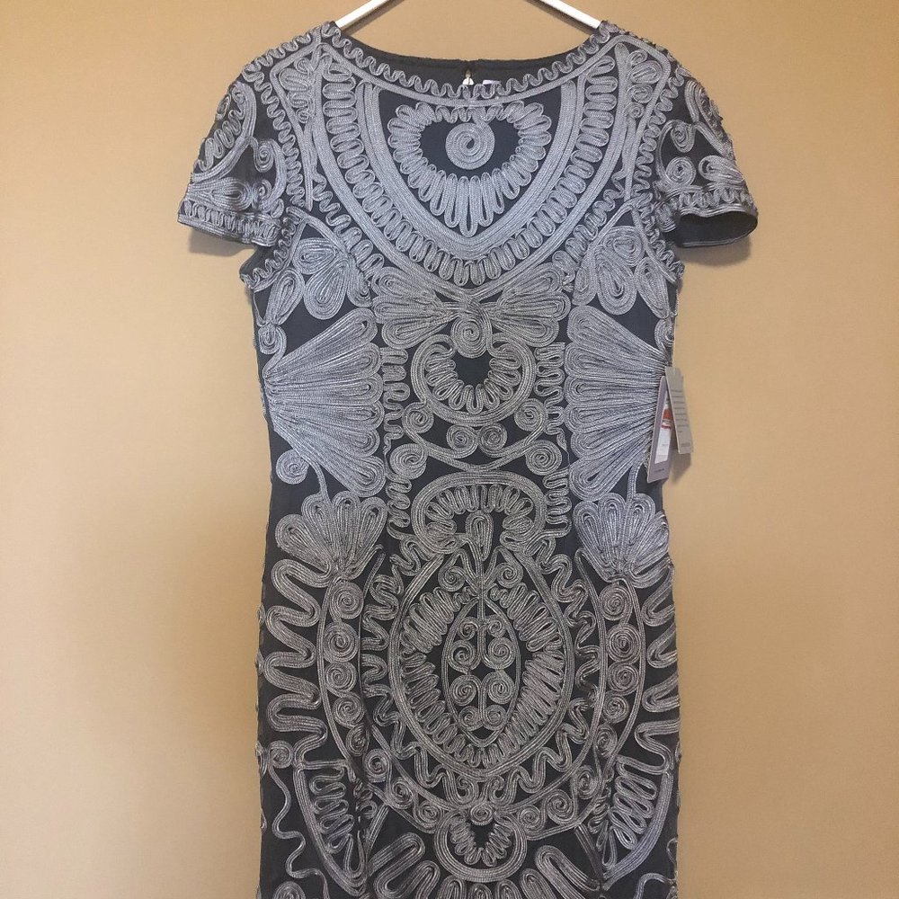 JS Collections Navy Soutache Dress, Size 12